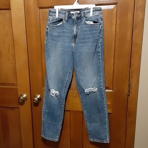 Willow & Root Distressed The Mom Fit Jeans